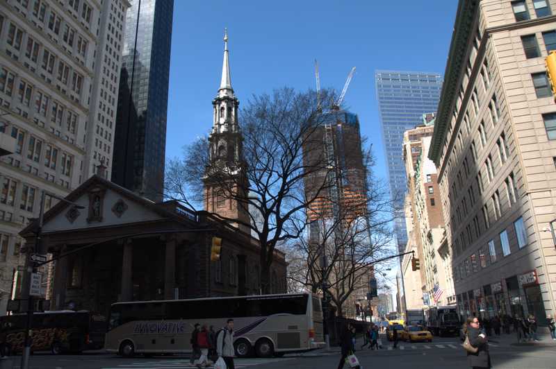 Церковь в DownTown NY  USA  Manhattan  DownTown  церковь